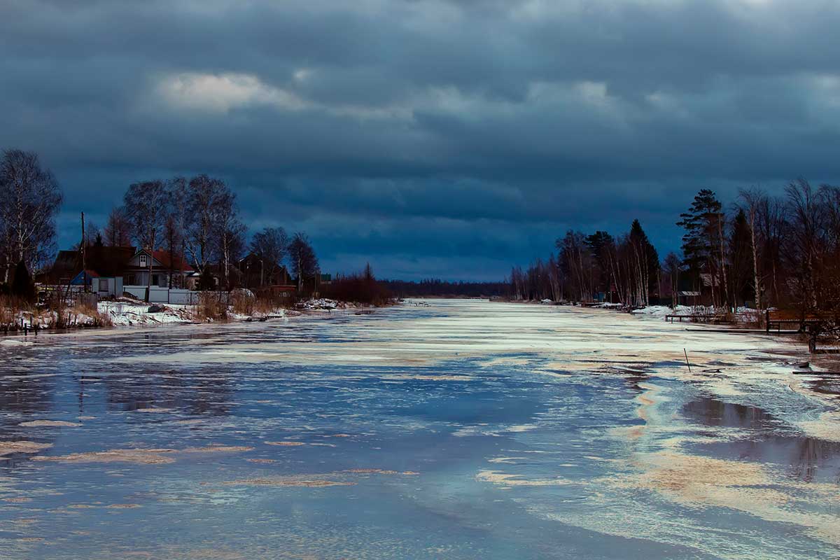 И морозы не спасают: в Гомельской области паводком подтопило дорогу