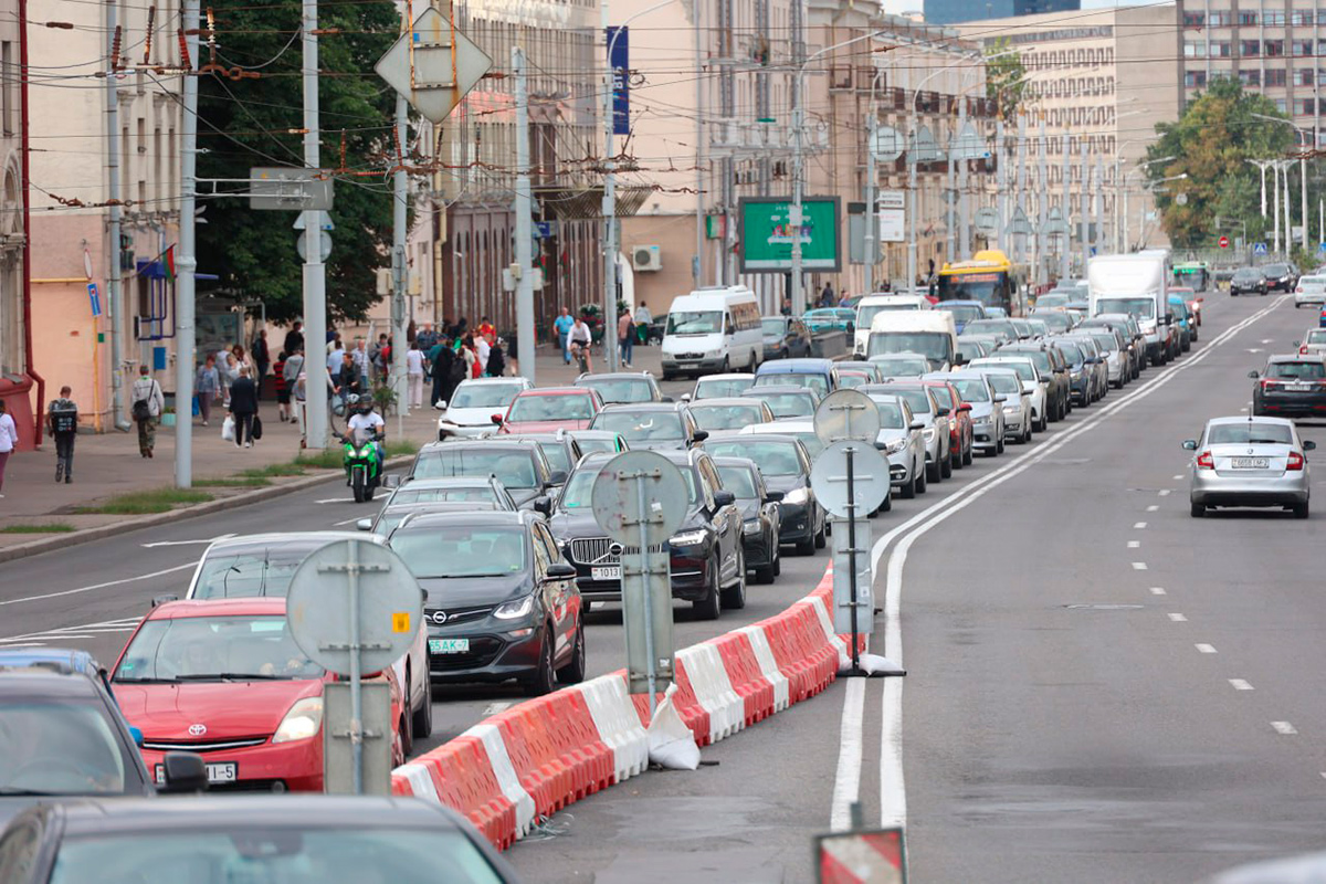 Как в Минске ремонтируют путепровод на улице Московской – фотофакт
