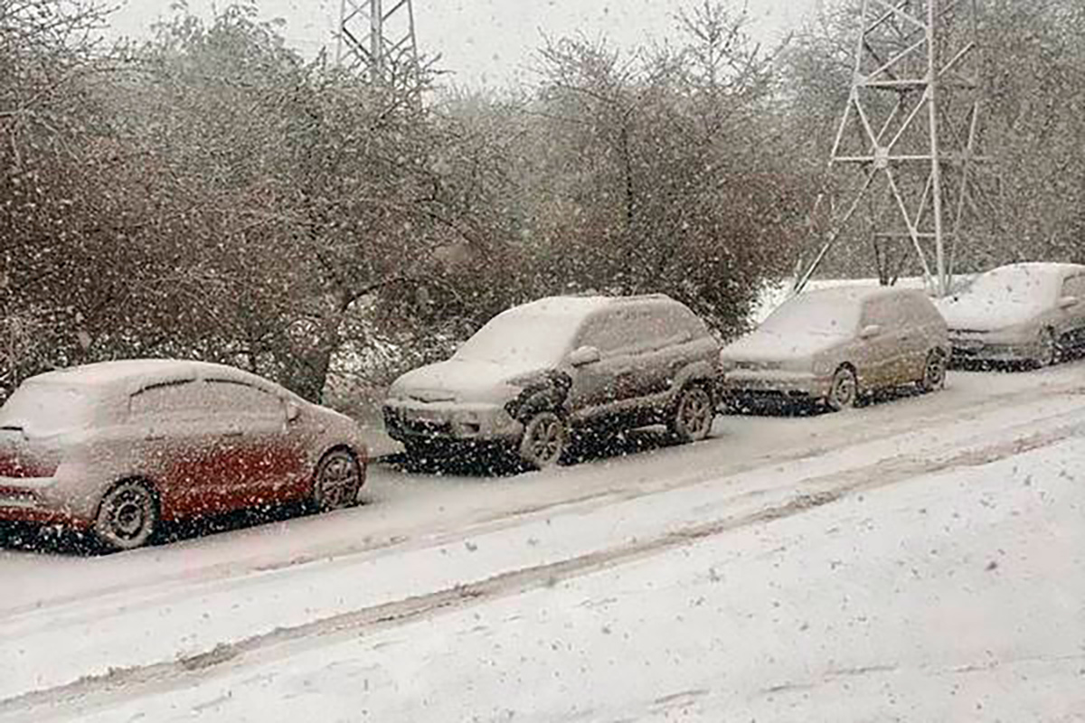 Витебск и Могилев накрыло снегом – видео и фото