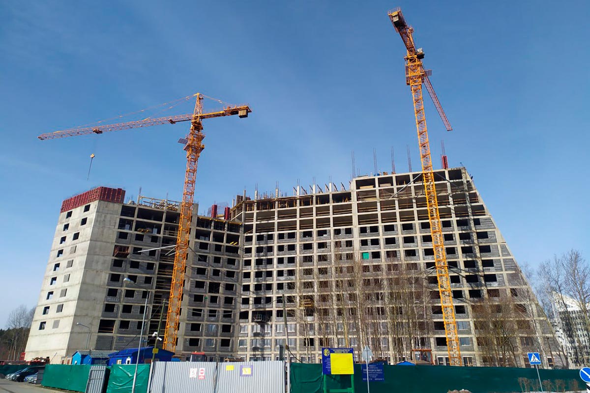 Современная отделка: строители возвели 14 этажей общежития БНТУ