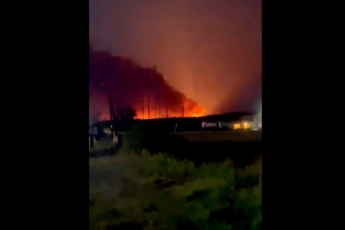 В Белгородской области взорвался склад с боеприпасами – видео